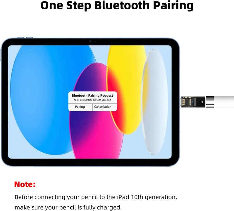 AreMe USB C to Pencil Adapter for Apple Pencil 1st Generation, USB-C Male to Pencil Charging Adapter for iPad 10th Gen, Type C iPencil Charger Connector Dongle Connector for iPad 10 (Transparent) - Image 3